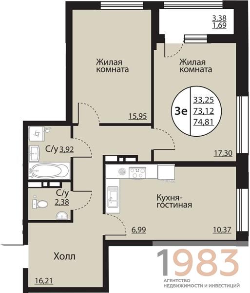 Квартира 2-комнатная квартира