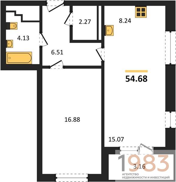 Квартира 1-комнатная квартира