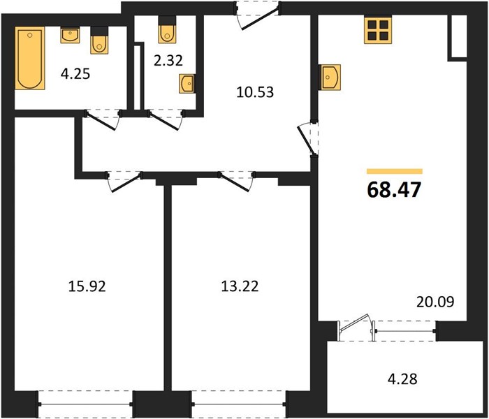 Квартира 2-комнатная квартира