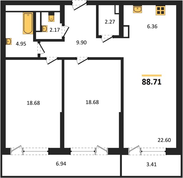 Квартира 2-комнатная квартира