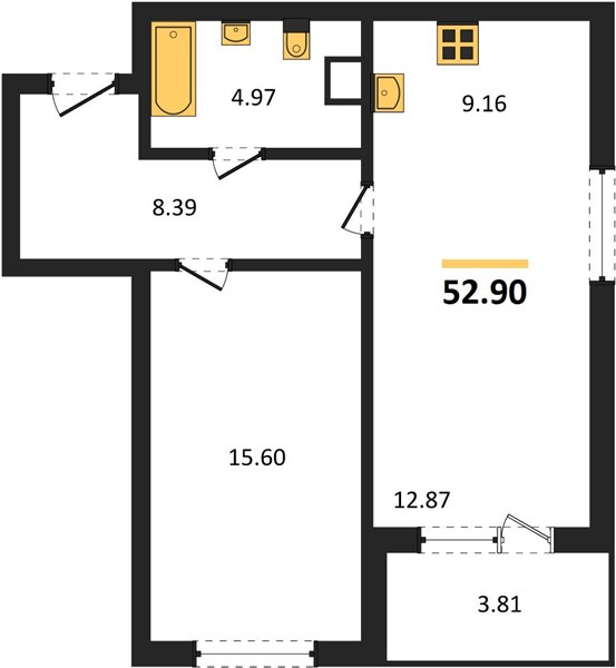 Квартира 1-комнатная квартира