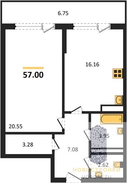 Квартира 1-комнатная квартира