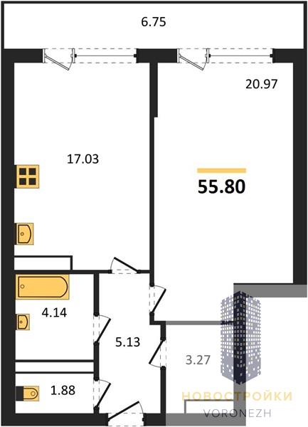 Квартира 1-комнатная квартира
